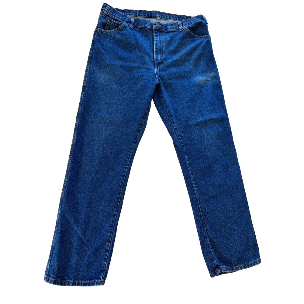 Dickies Mens Jeans 38x32 Blue Wash Regular Straight Leg Denim Pants